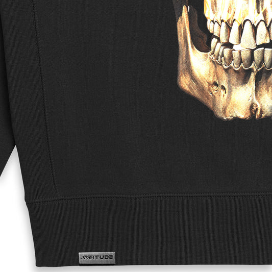 Golden Remains – Metallic Skull Crewneck
