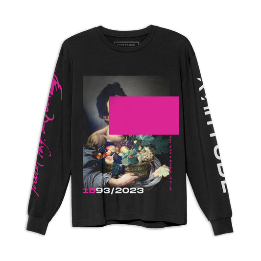Boy with a Basket of Fruit L/S Tee - Black