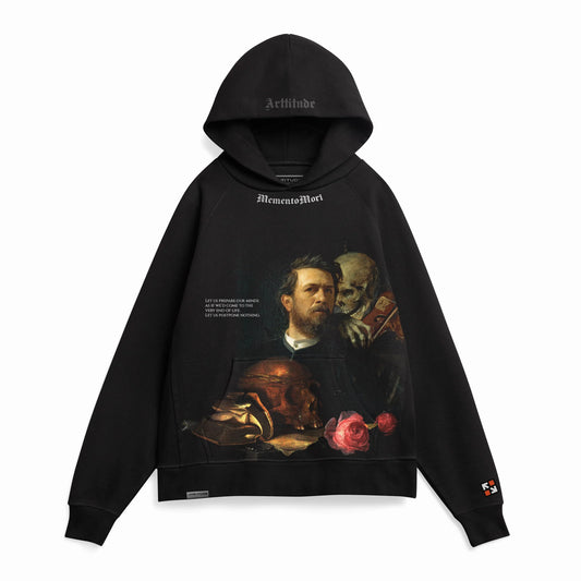 Self Portrait Death Playing The Fiddle Heavyweight Hoodie