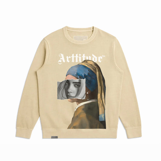 Woman with a Pearl Terry Crewneck - Sand