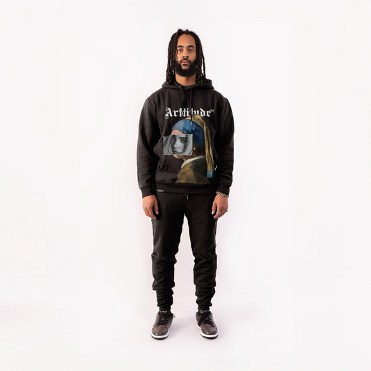 Woman with a Pearl Signature Hoodie