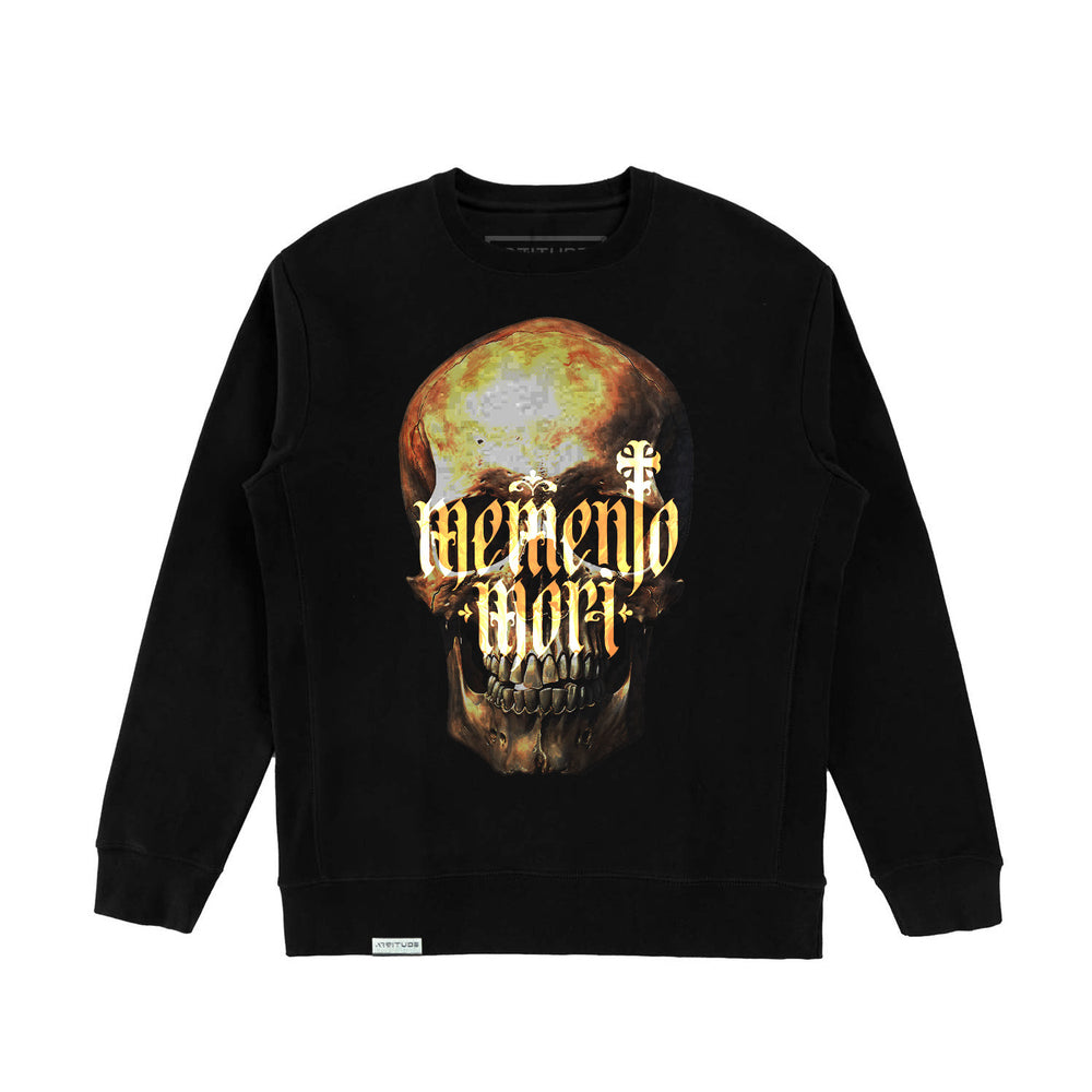 Golden Remains – Metallic Skull Crewneck