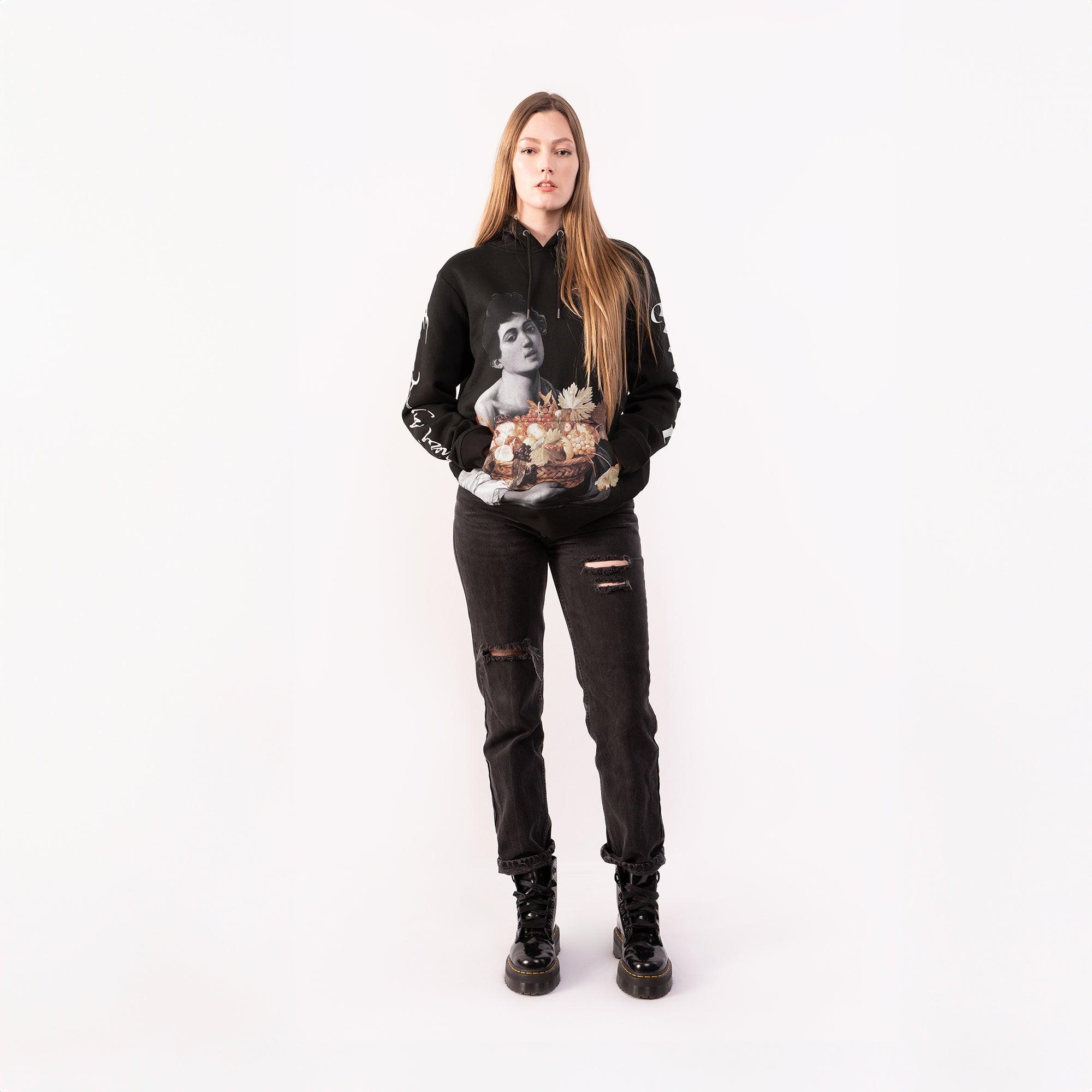 Boy with a Basket of Fruit Signature Hoodie