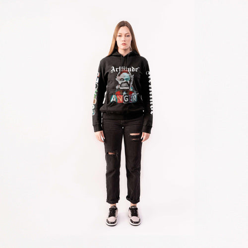 Black Anger Signature Hoodie
