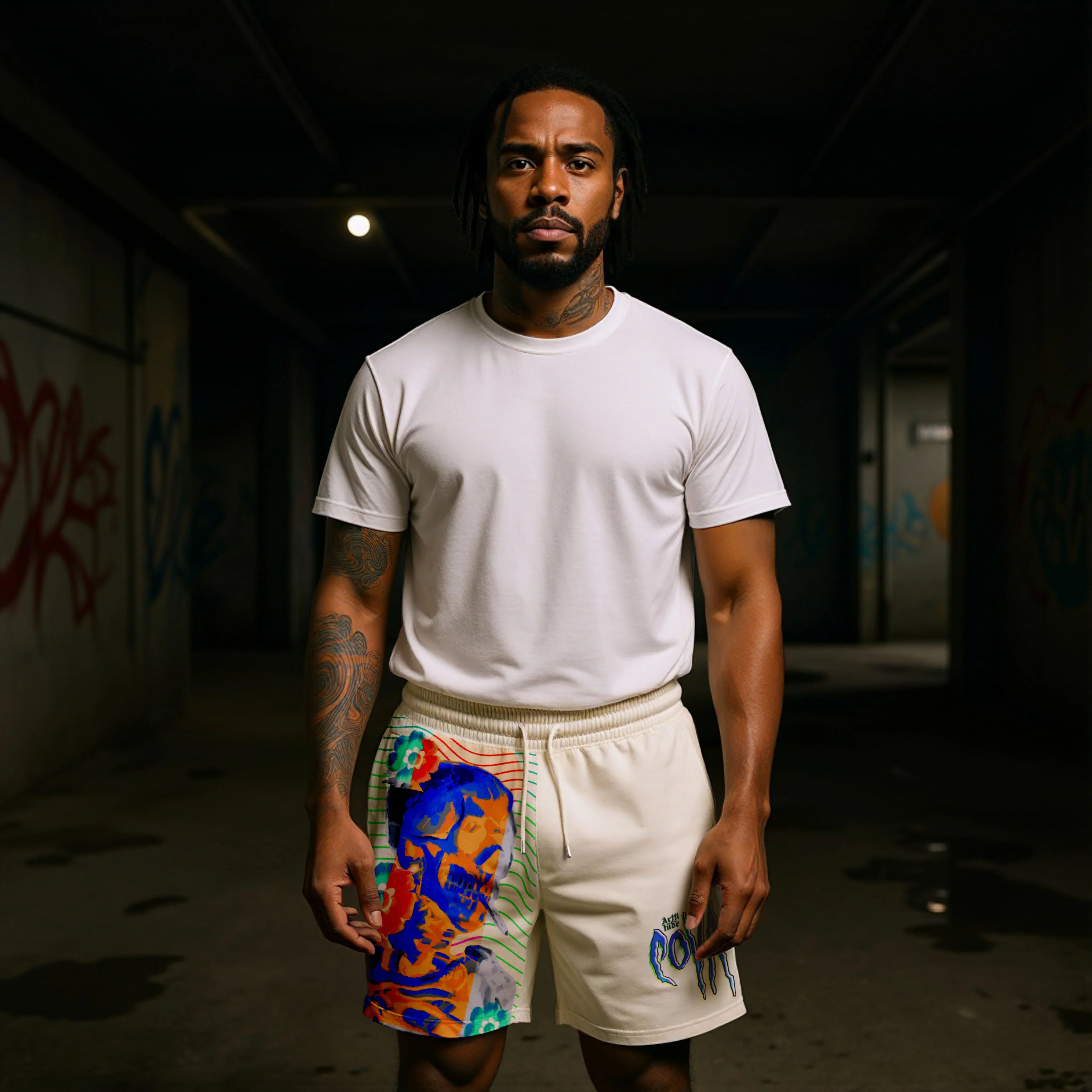 Electric Sunflower Skull Signature Shorts