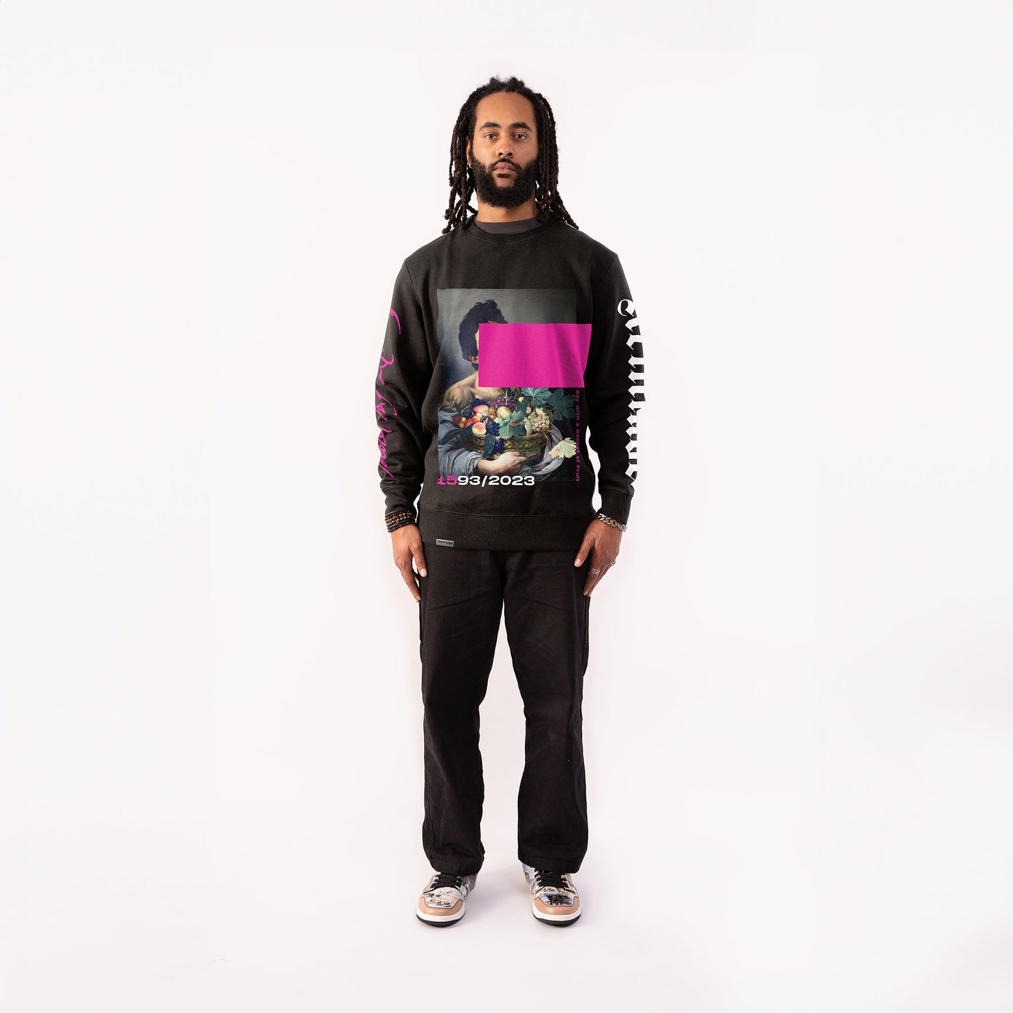 Boy with a Basket of Fruit Classic Crewneck