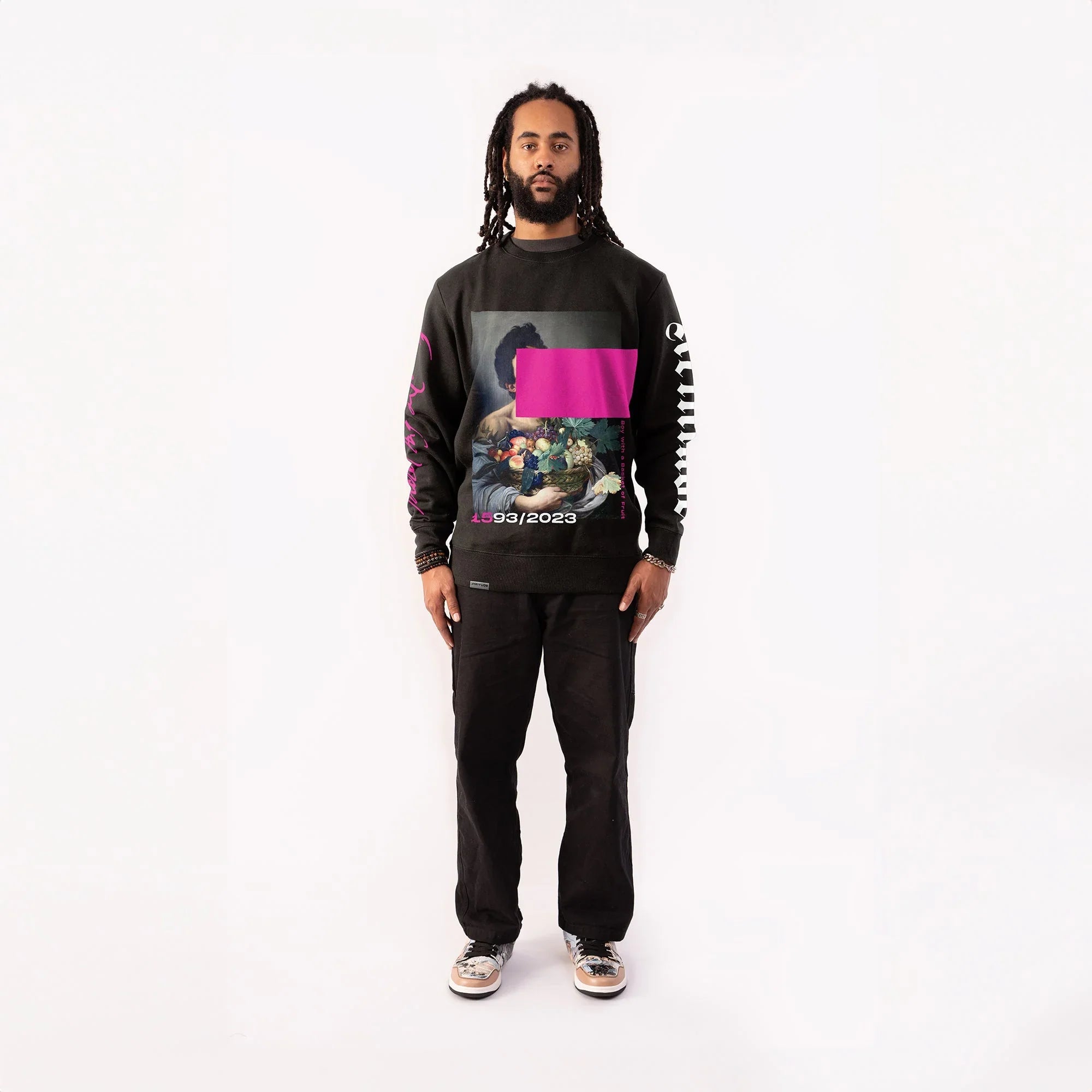 Boy with a Basket of Fruit Classic Crewneck