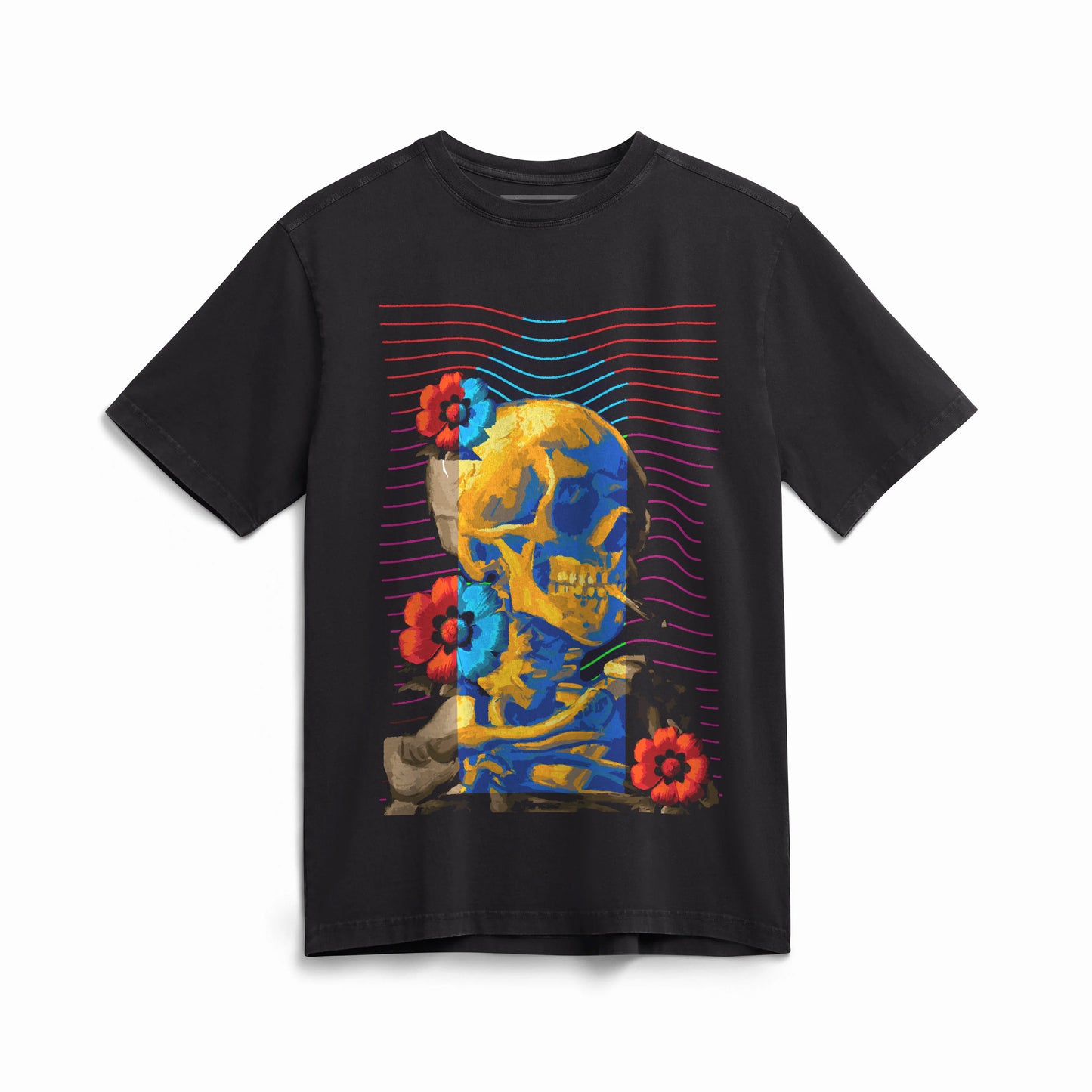 Electric Sunflower Skull Heavyweight Tee