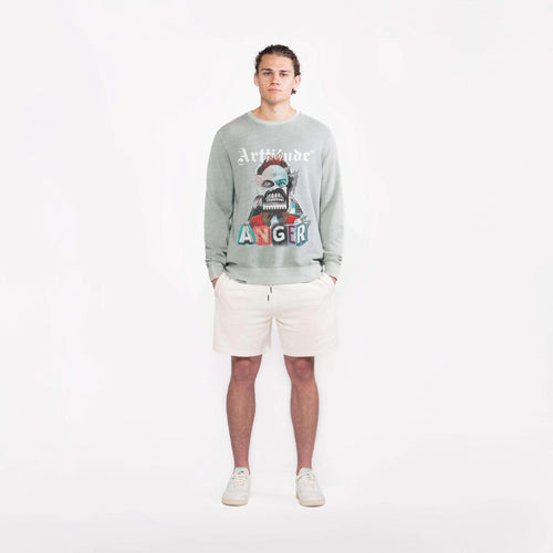 Black Anger French Terry Crewneck