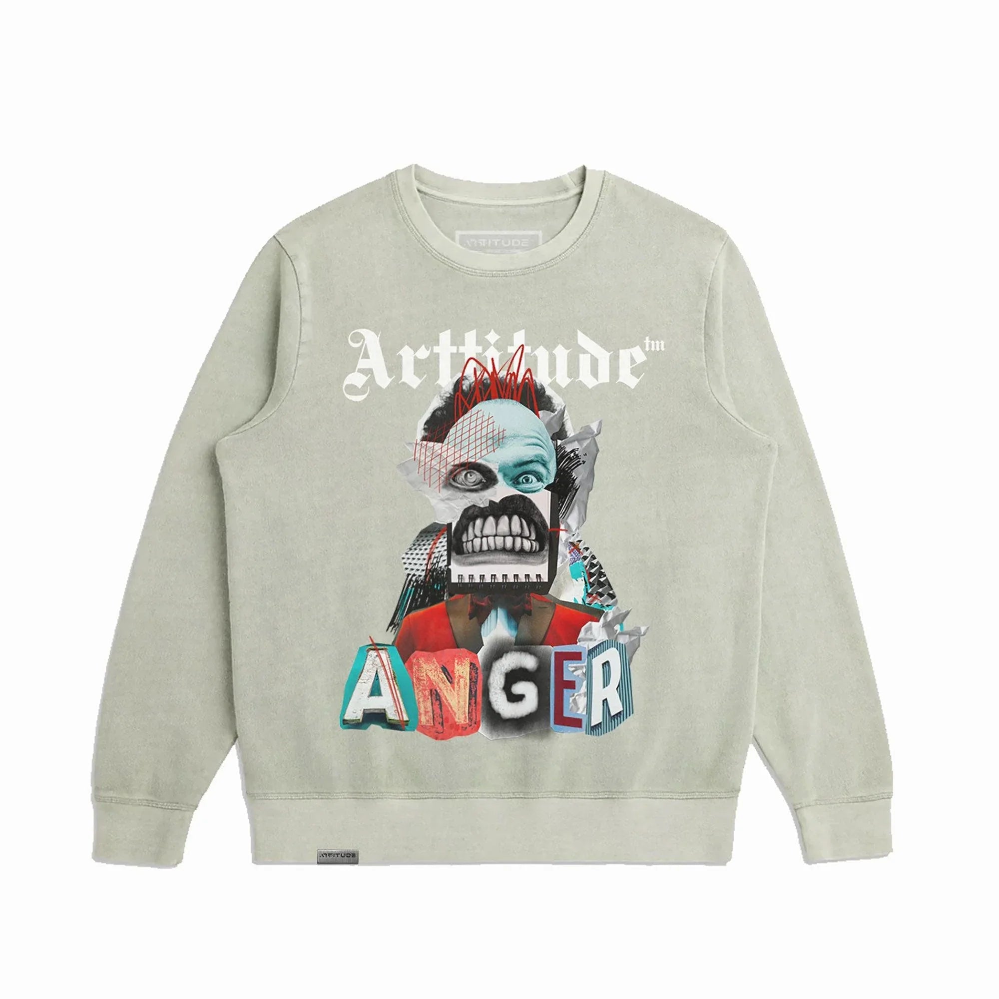 Black Anger French Terry Crewneck