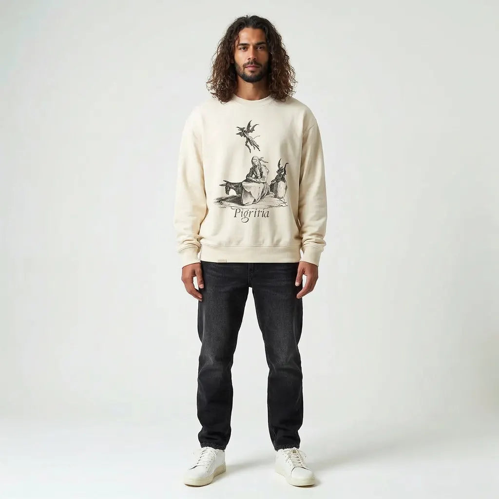 PIGRITIA (Laziness) Heavyweight Crewneck