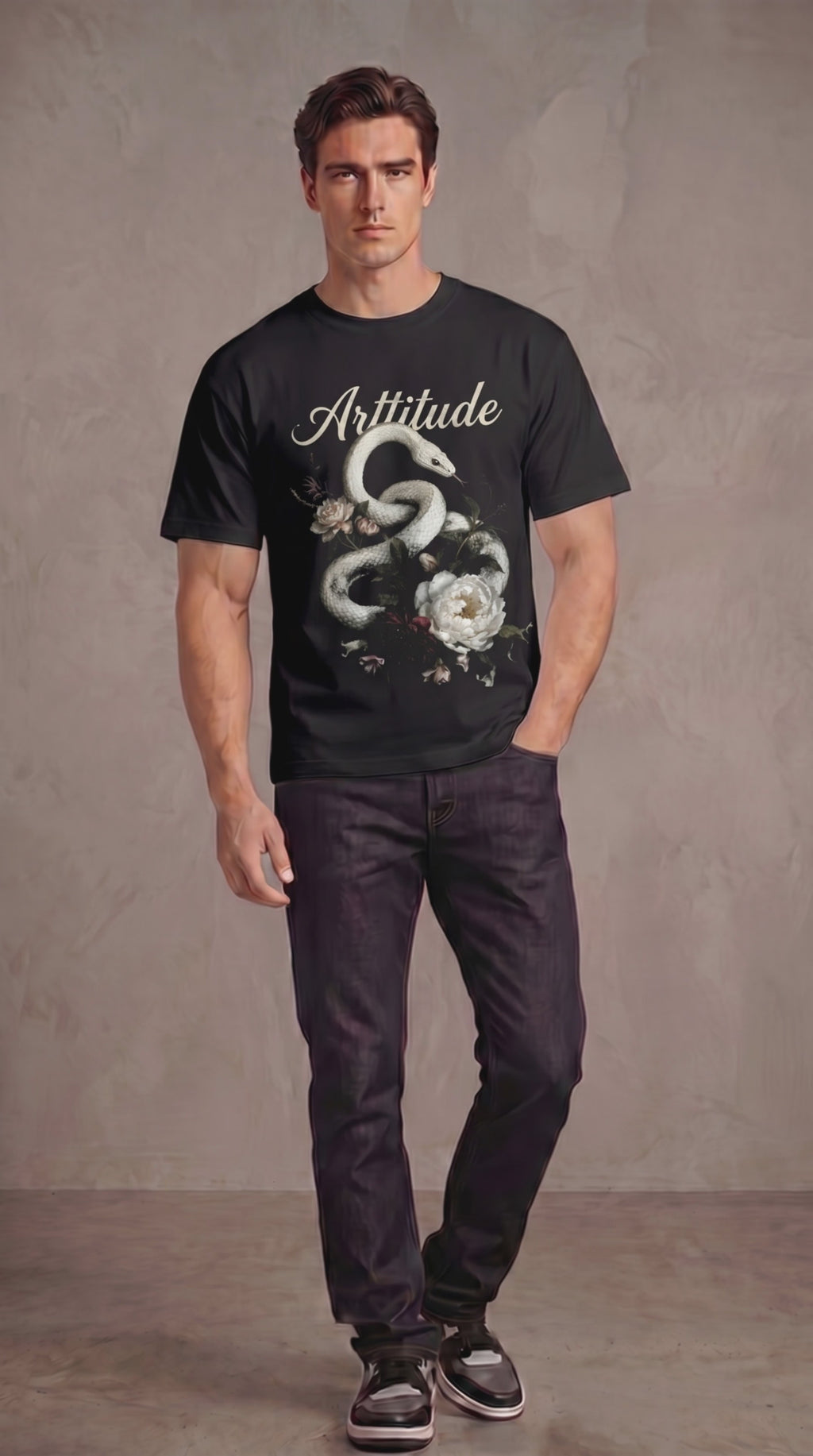 Snake And Roses Heavyweight Tee